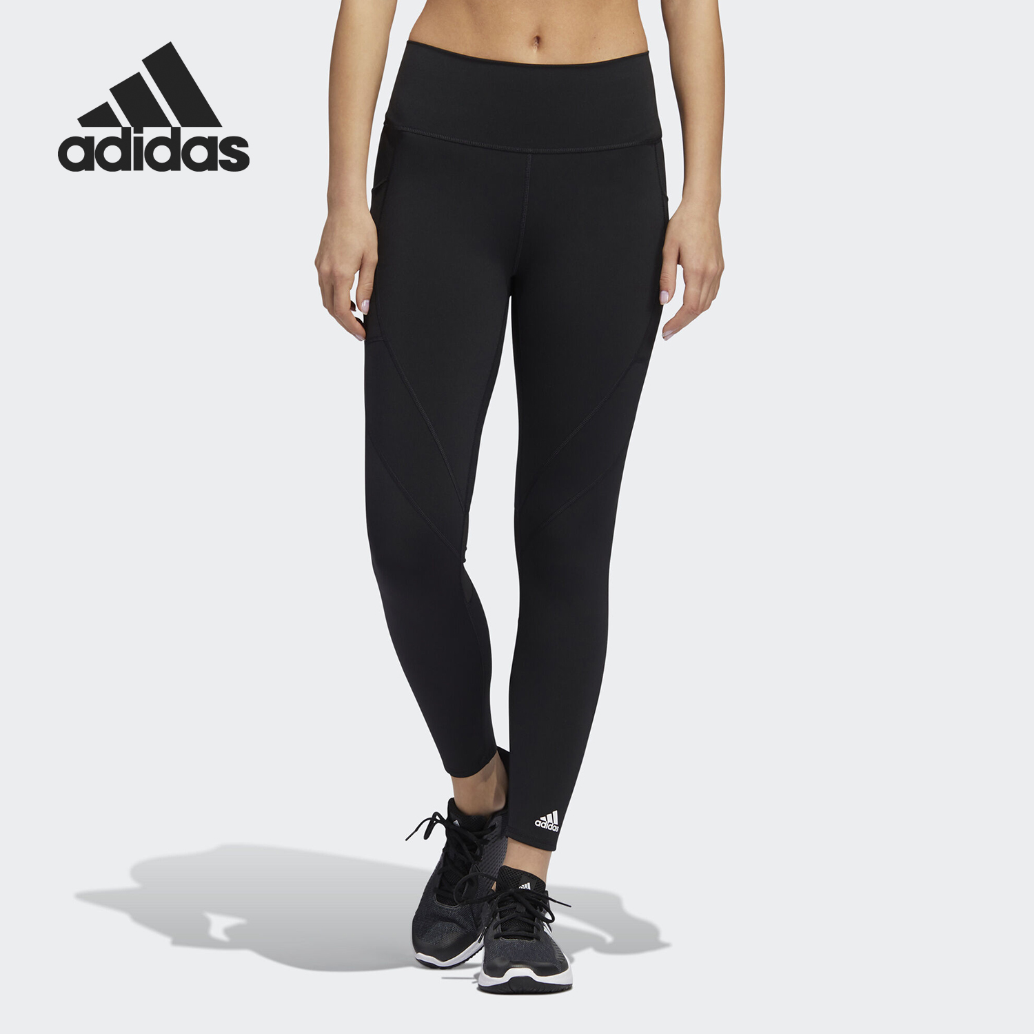 Adidas/阿迪达斯正品女子高腰 7/8 运动训练紧身裤 GC7683