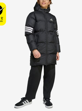 Adidas/阿迪达斯正品FutureIcons新款儿童经典黑白色棉服JW2478