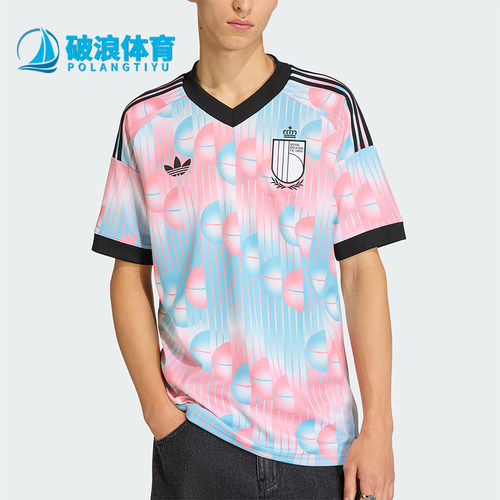 Adidas/阿迪达斯正品三叶草男士印花运动针织透气T恤JM8386