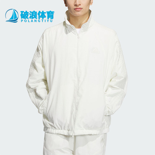 阿迪达斯男女同款拒水立领外套