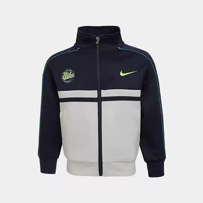 Nike/耐克正品Swosh新款儿童藏蓝白色休闲经典夹克外套IO2773-133