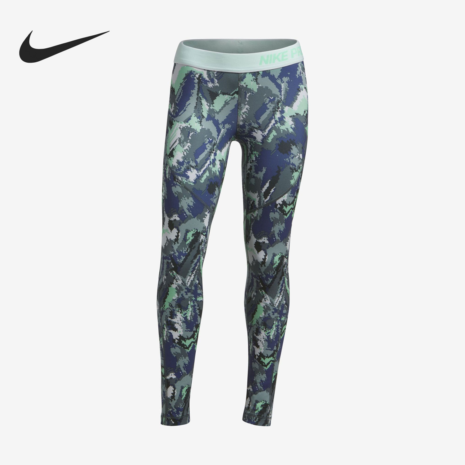 Nike/耐克正品新款女士时尚印花弹力运动紧身长裤845599-392
