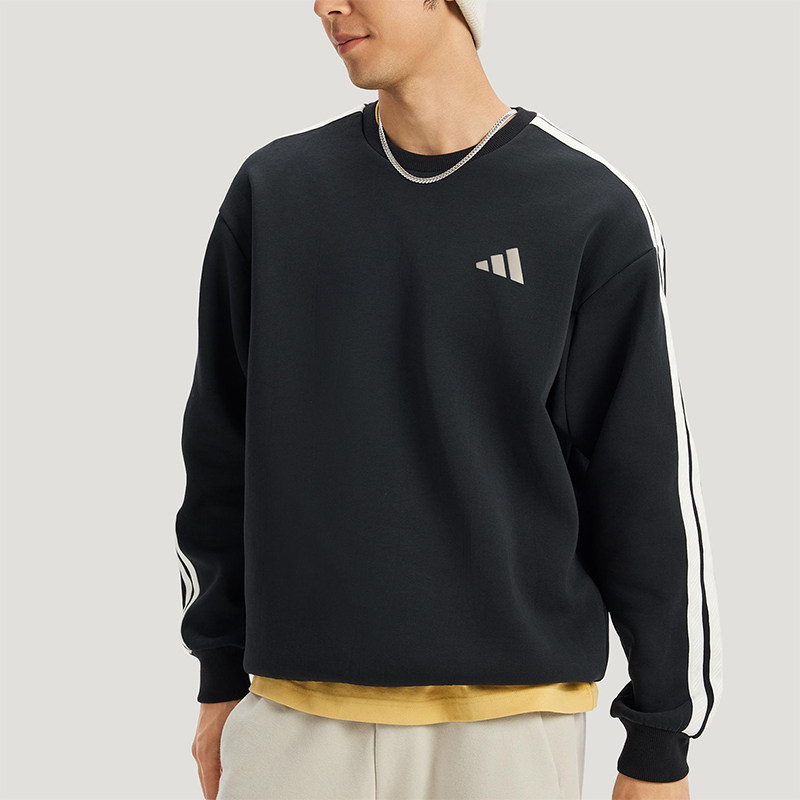 Adidas/阿迪达斯正品春秋男士圆领针织柔软宽松卫衣套头衫KR2514