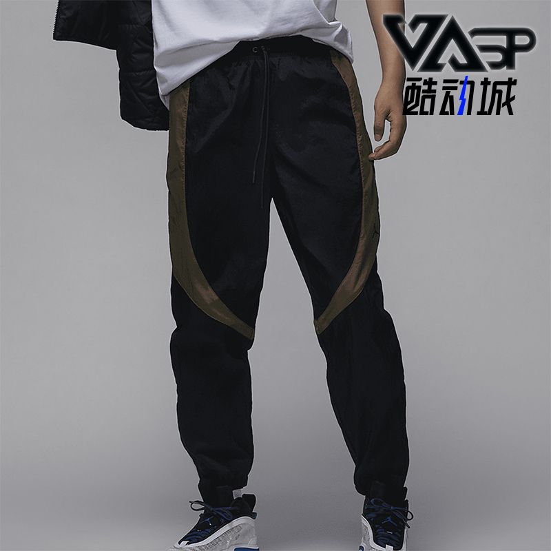 耐克男士拼接休闲束脚长裤