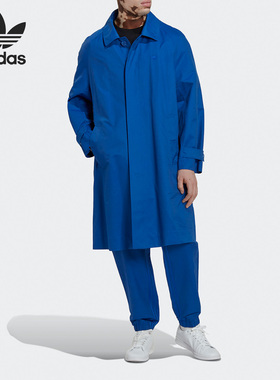 Adidas/阿迪达斯官方正品三叶草男子简约休闲运动长款外套HM6501