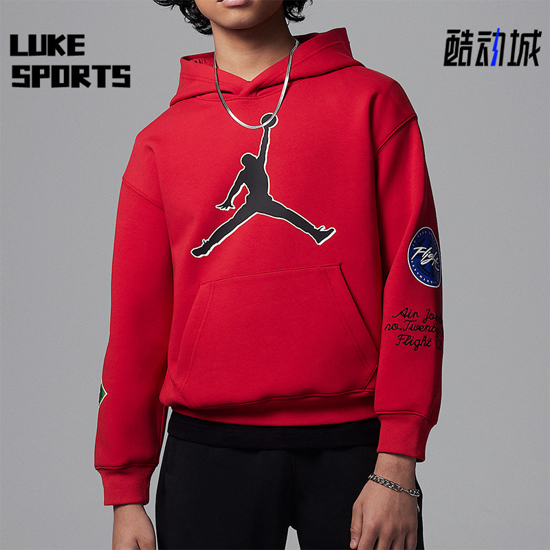Nike/耐克正品JORDAN大童运动针织保暖图案卫衣II0289-687
