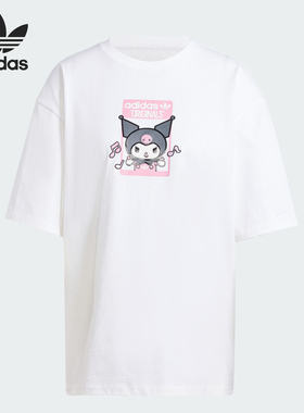 Adidas/阿迪达斯正品OVERSIZED TEE K女士卡通印花短袖JG8056