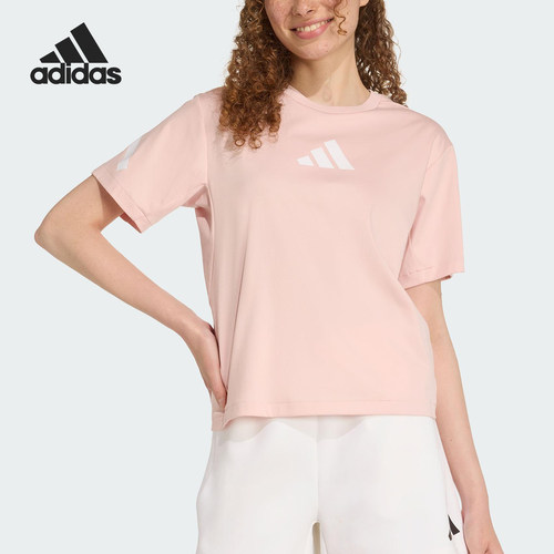 Adidas/阿迪达斯官方正品ZNE T-SHIRT女士运动针织圆领短袖KC7908