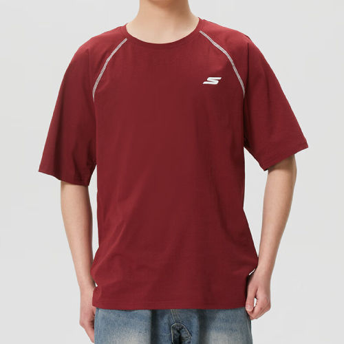 Skechers斯凯奇正品男女圆领透气短袖运动速干T恤P226U030-046B
