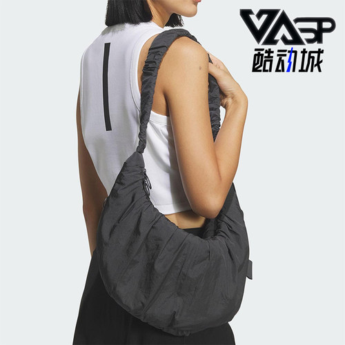 Adidas/阿迪达斯正品2026年春季女士经典运动收纳便携挎包JZ2143