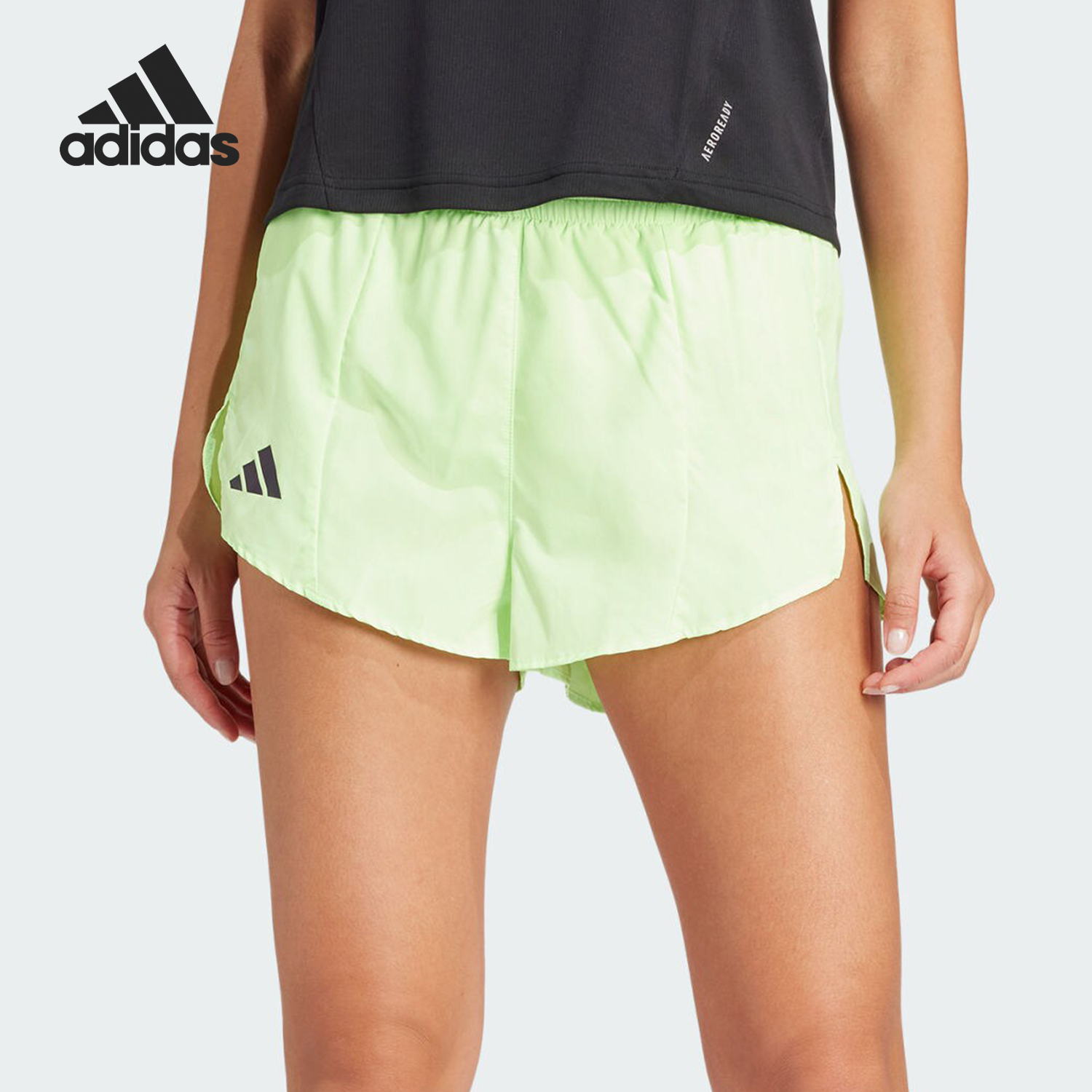 Adidas/阿迪达斯正品ADIZERO E SHORT女士跑步运动短裤IN8710
