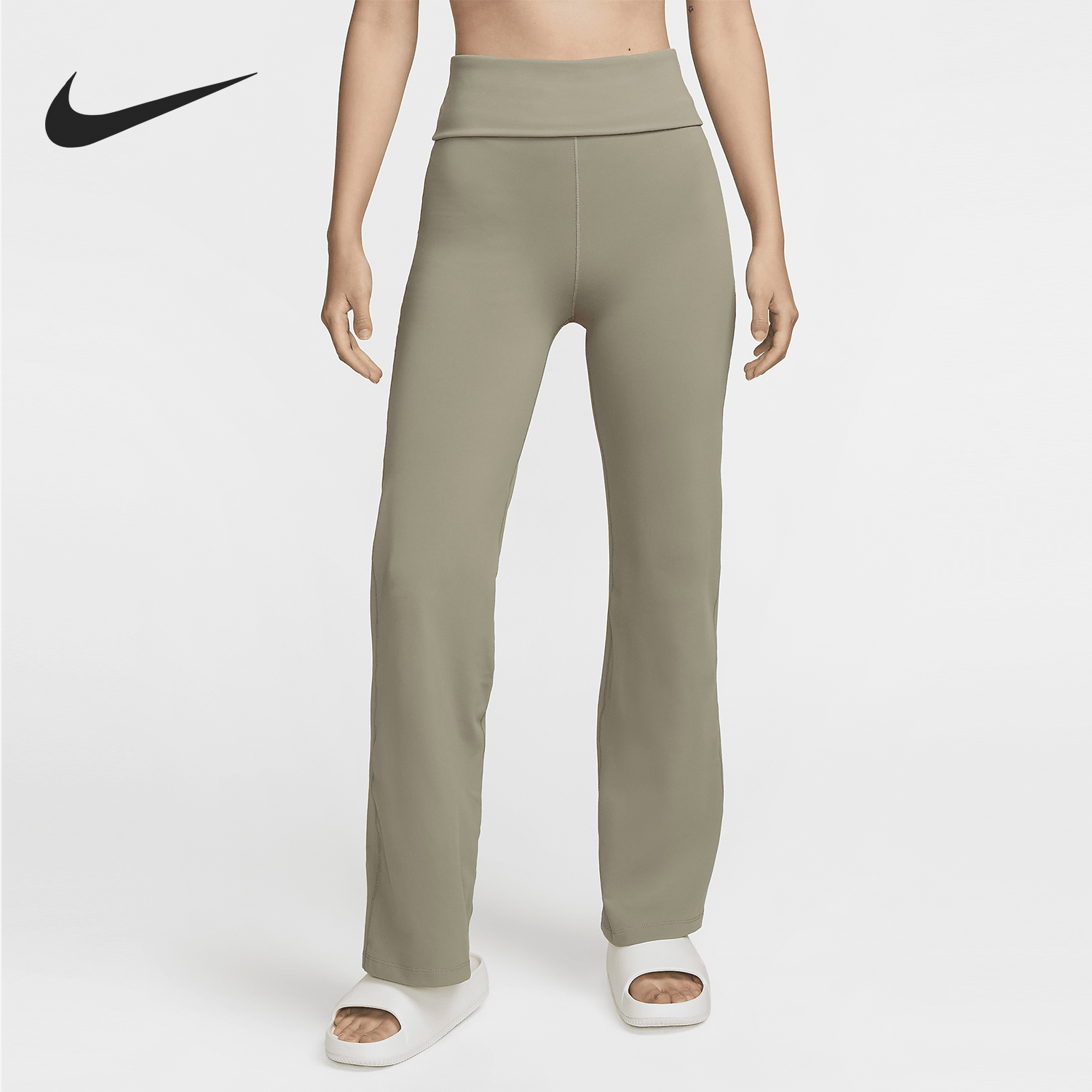 Nike/耐克正品One Dri-FIT女士高腰翻折健身长裤FV7849-320
