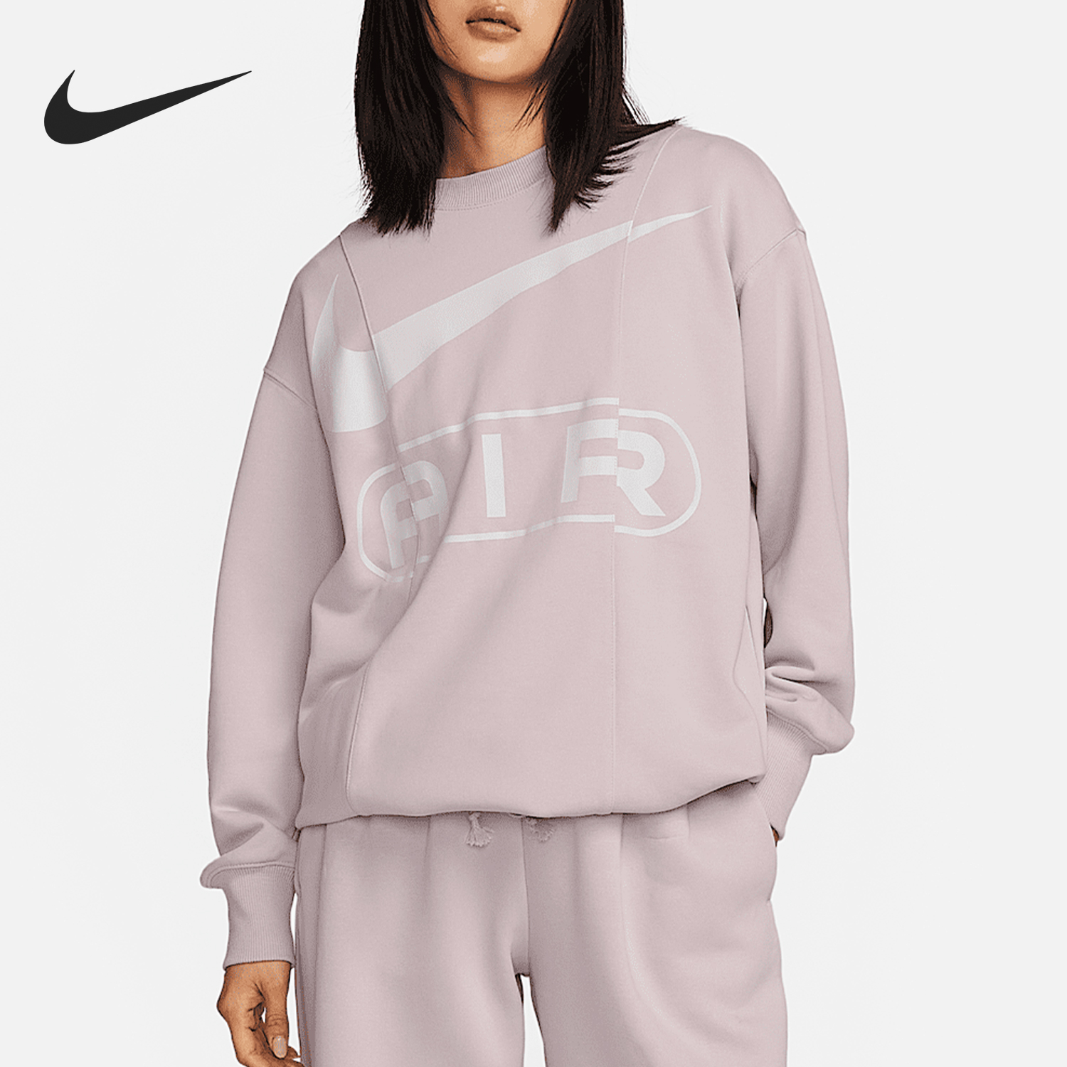 Nike/耐克正品2025新款女士宽松透气卫衣套头衫FN1898-019