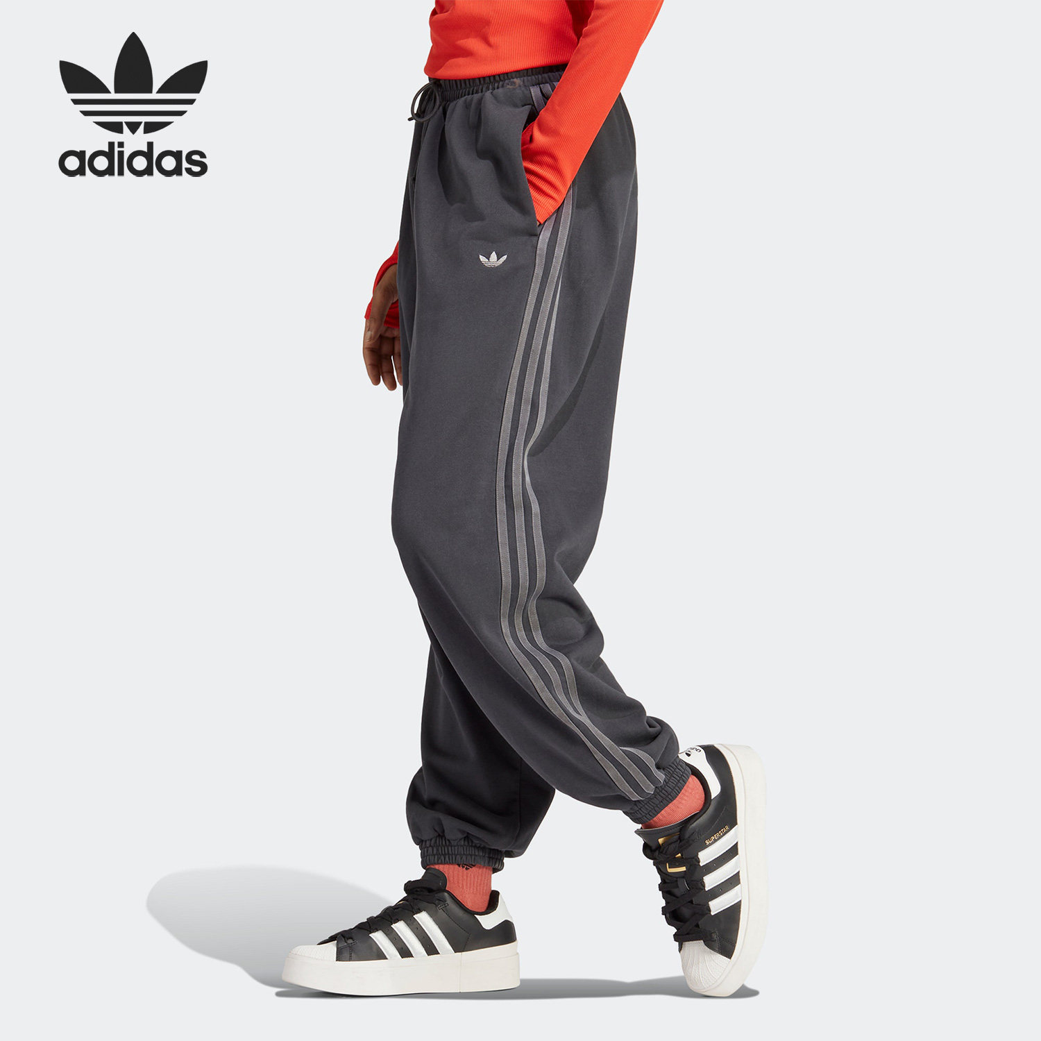 Adidas/阿迪达斯正品三叶草新款女子宽松透气运动长裤IP7140