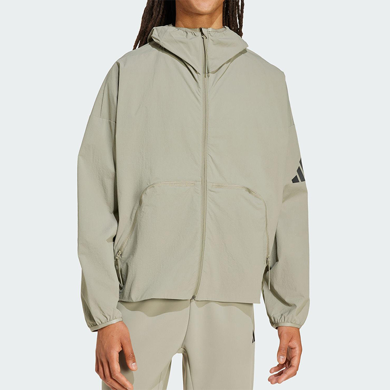 Adidas/阿迪达斯正品MYSHELTER男士运动宽松连帽休闲外套JW3631