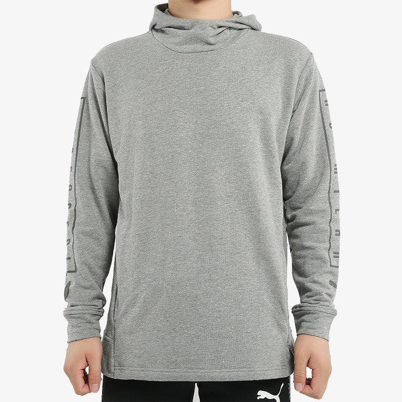 Puma/彪马正品2025冬季款男士连帽套头耐穿运动卫衣762597-09