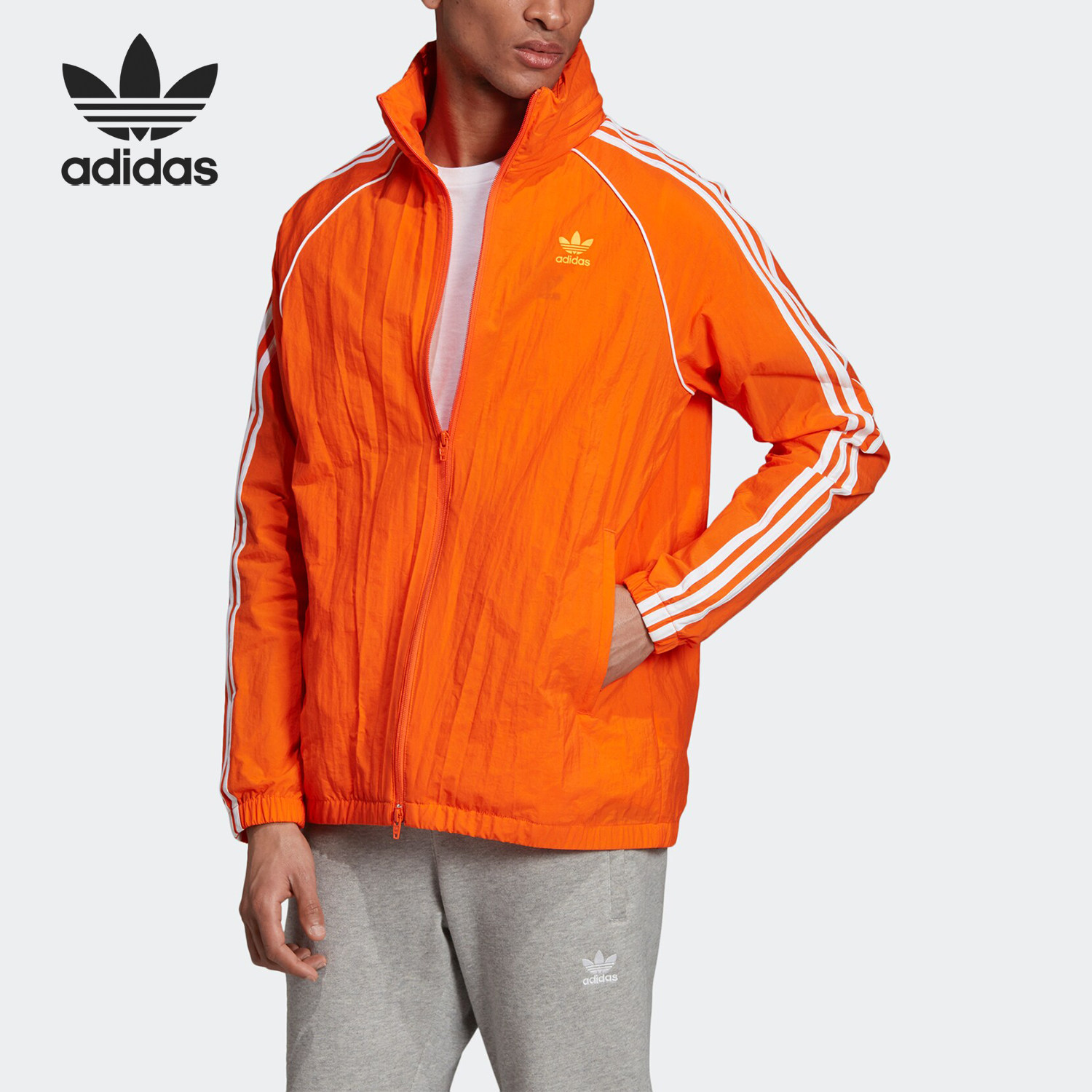 Adidas/阿迪达斯正品三叶草 BLC SST WB 男子梭织防风外套ED6084