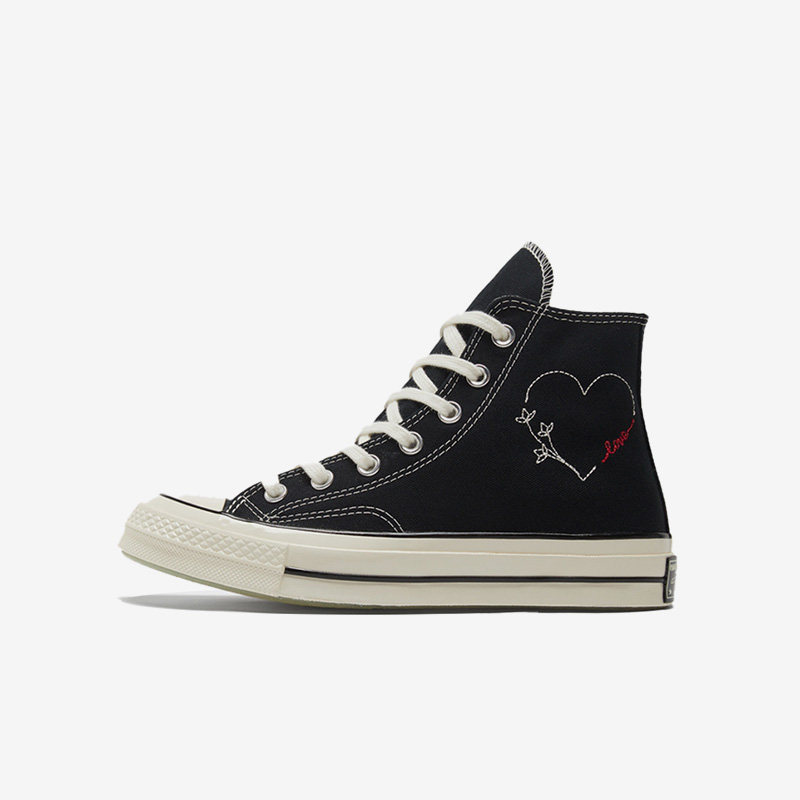 Converse匡威 复古高帮情人节限定男女同款黑色高帮帆布鞋171118C,运动鞋new,板鞋,淘宝优惠券,粉丝福利购,淘宝优惠卷