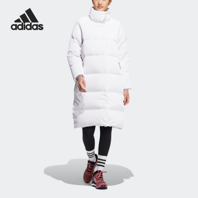 Adidas/阿迪达斯官方正品新款女子时尚保暖长款连帽羽绒服 HN2118