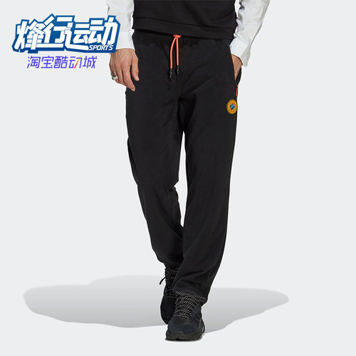 阿迪达斯刺绣字母男子运动长裤