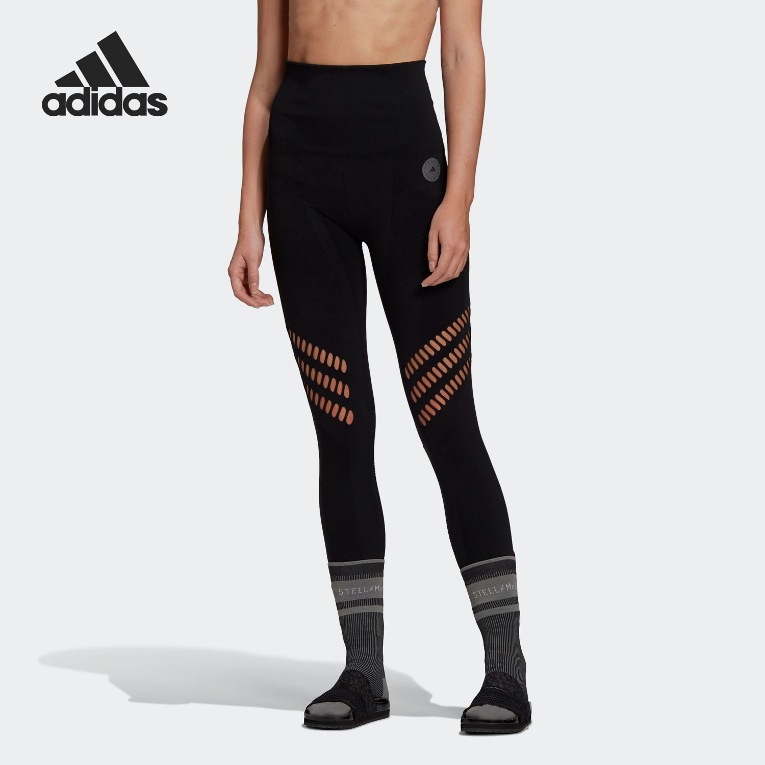 Adidas/阿迪达斯正品当季新款女子高腰舒适运动紧身长裤 FS0123