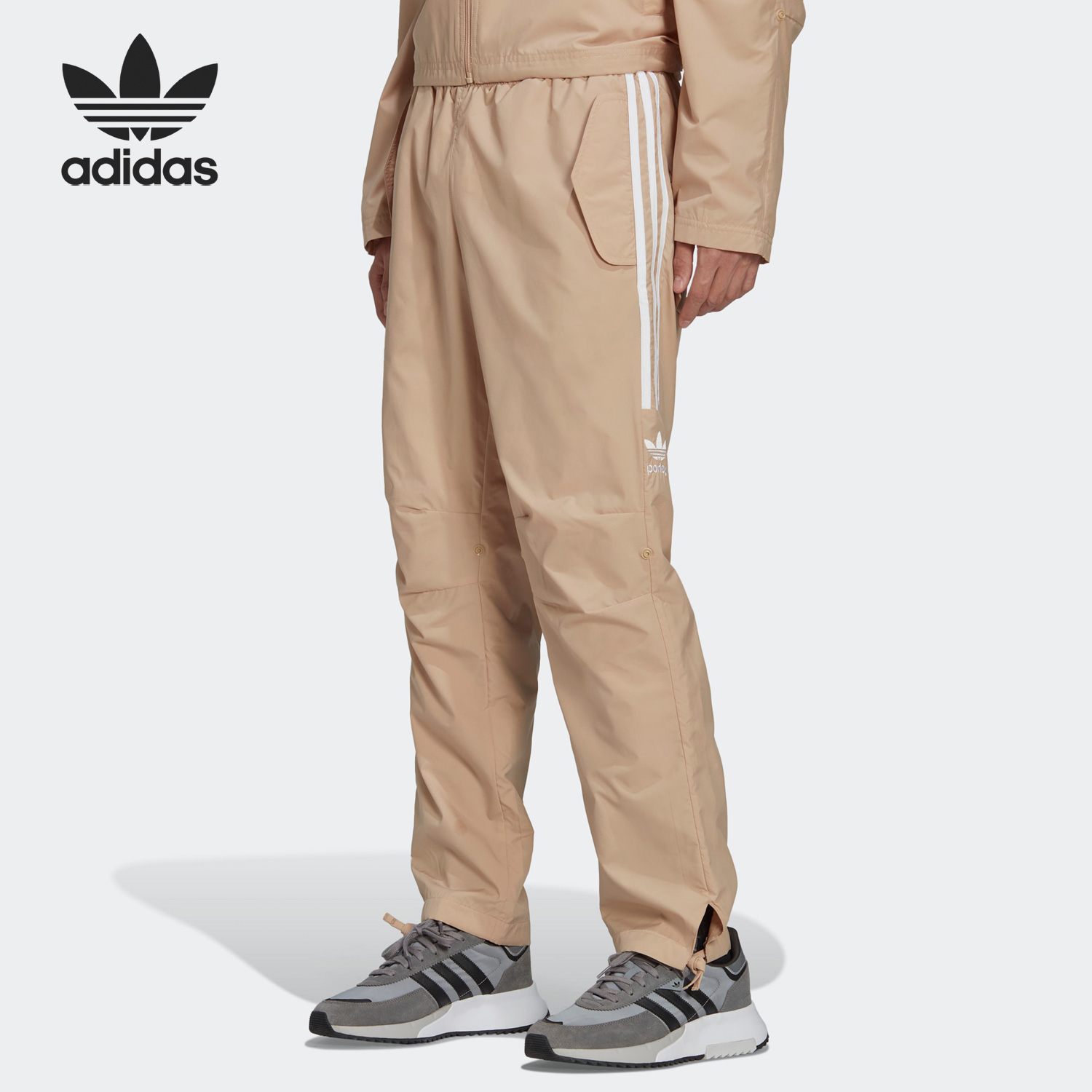 Adidas/阿迪达斯正品三叶草男子大口袋可系带运动长裤HL9400