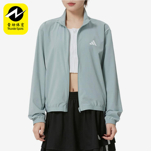 Adidas/阿迪达斯正品女跑步防风快干拉链经典连帽夹克外套KC5489