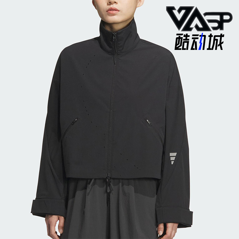 Adidas/阿迪达斯正品FOS WOVEN女士休闲梭织立领宽松外套KC2719