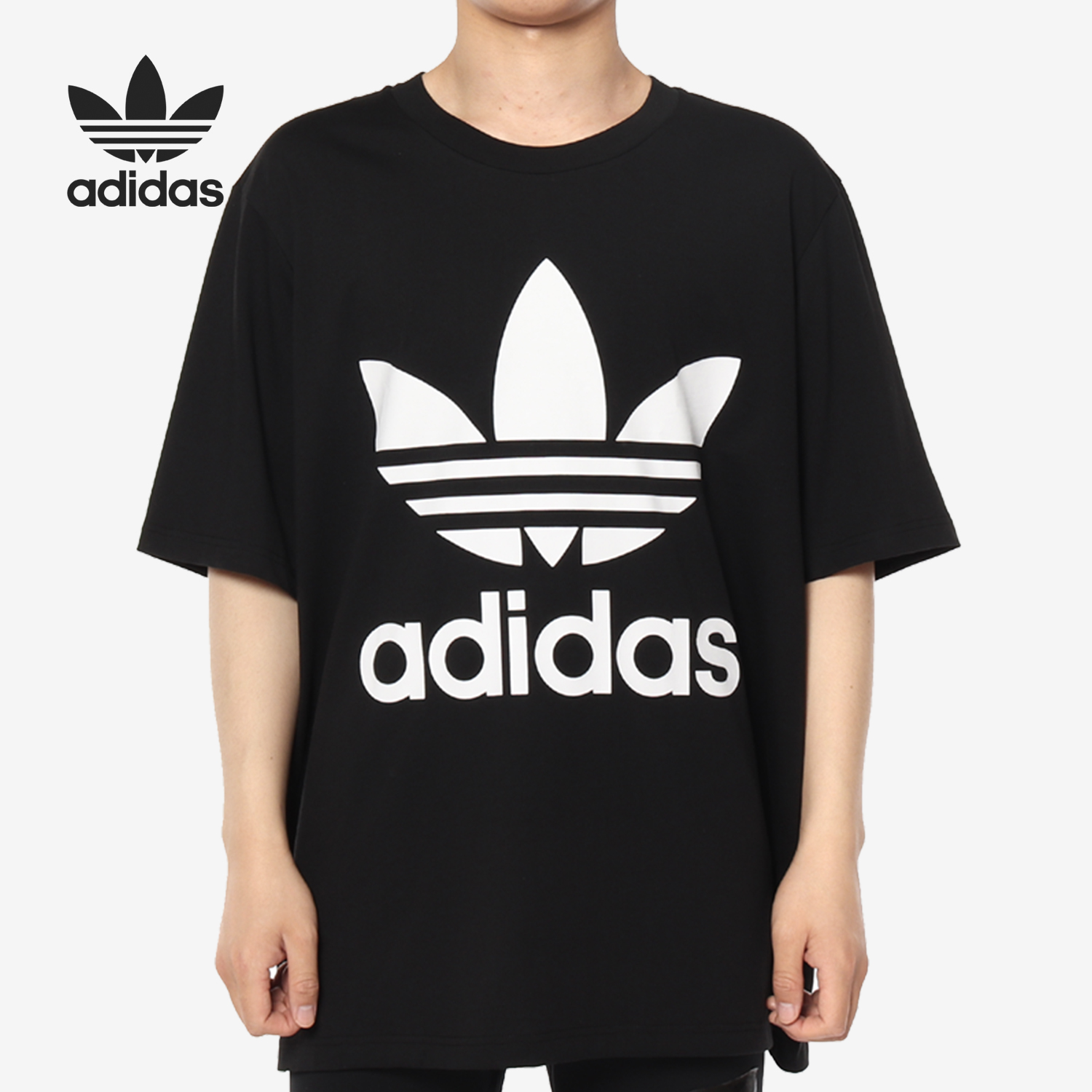 Adidas/阿迪达斯官方正品三叶草男子宽松运动休闲短袖T恤 CW1211