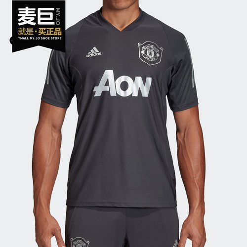 Adidas/阿迪达斯正品19男子足球曼联训练球衣运动短袖T恤DX9007