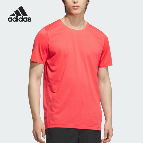 Adidas/阿迪达斯官方正品2025男士反光跑步运动透气短袖JY7011