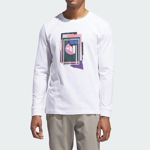 Adidas/阿迪达斯正品M BTC GFX LS T男士针织高尔夫长袖JX1756