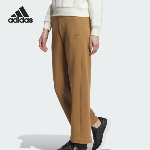 Adidas/阿迪达斯官方正品LOUNGE DK PNT女士宽松复古长裤JJ3557