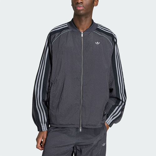 Adidas/阿迪达斯正品三叶草男士运动通勤休闲宽松拉链外套KX4831