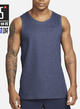 Nike/耐克正品男士合身印花圆领经典运动休闲无袖T恤DV9833-451