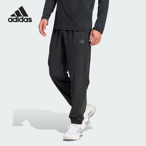 Adidas/阿迪达斯官方正品2026男士训练梭织健身运动长裤KT3131
