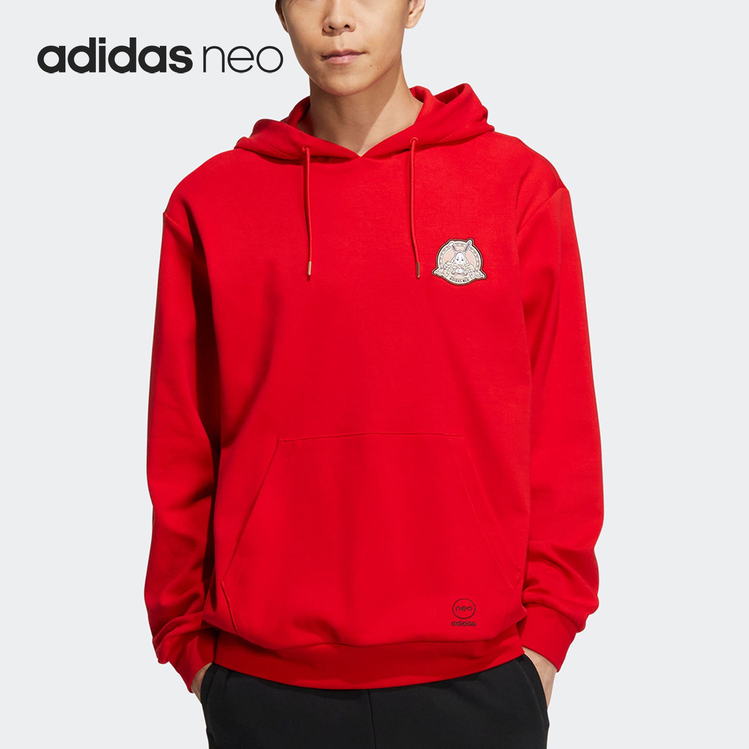 Adidas/阿迪达斯正品新款男子运动宽松长袖连帽卫衣IQ1589