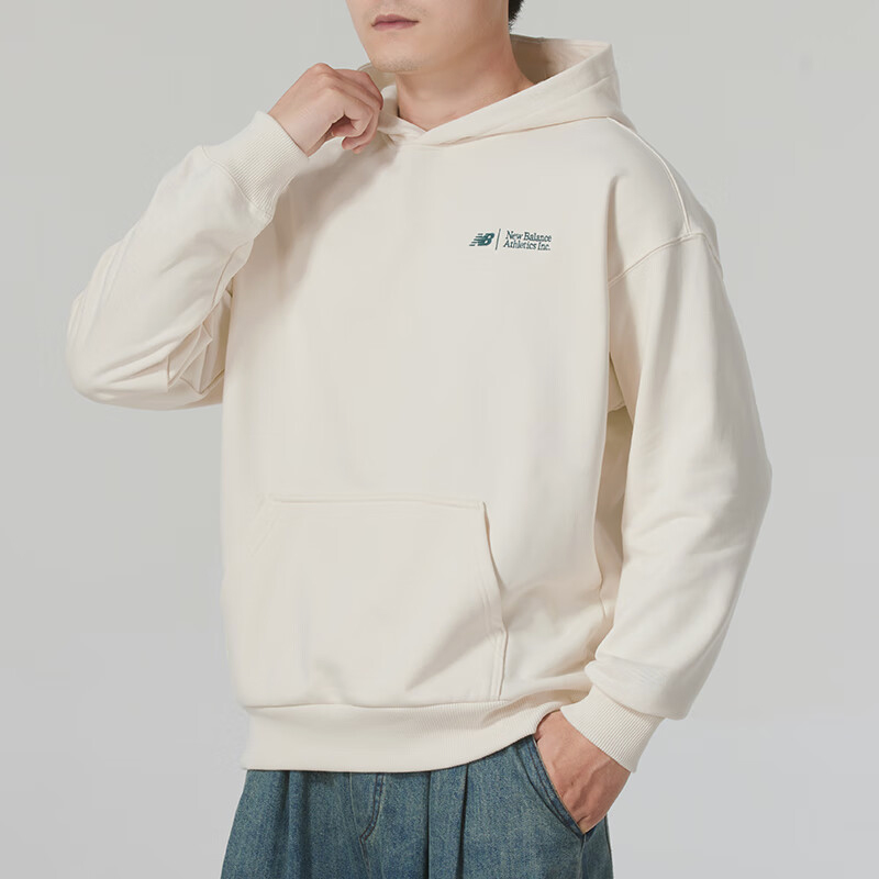 New Balance/NB正品新款男子时尚简约连帽卫衣套头衫AMT44321-CIC