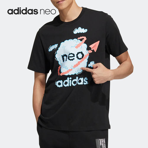 Adidas/阿迪达斯男女运动短袖