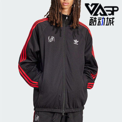阿迪达斯男女拼接双面穿保暖外套