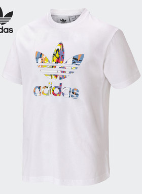 Adidas/阿迪达斯官方正品三叶草 Love Unites 男女运动T恤 HE2519