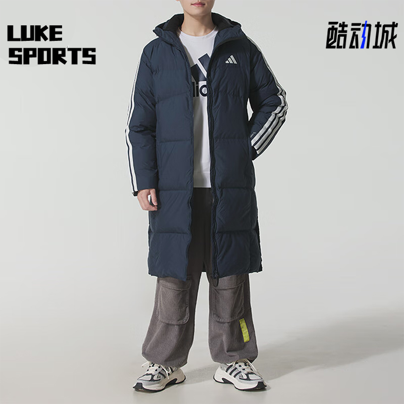 Adidas/阿迪达斯正品2025冬季款男士日常连帽保暖羽绒服KC2499