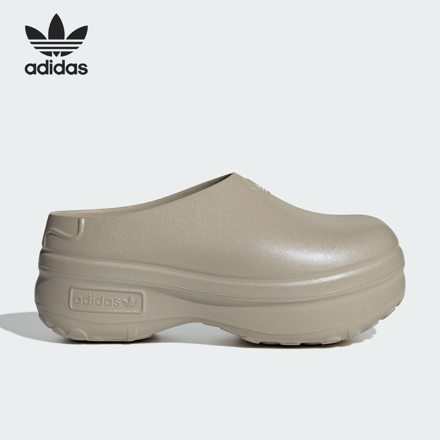 Adidas/阿迪达斯官方正品三叶草女士舒适厚底凉鞋穆勒鞋IG9360