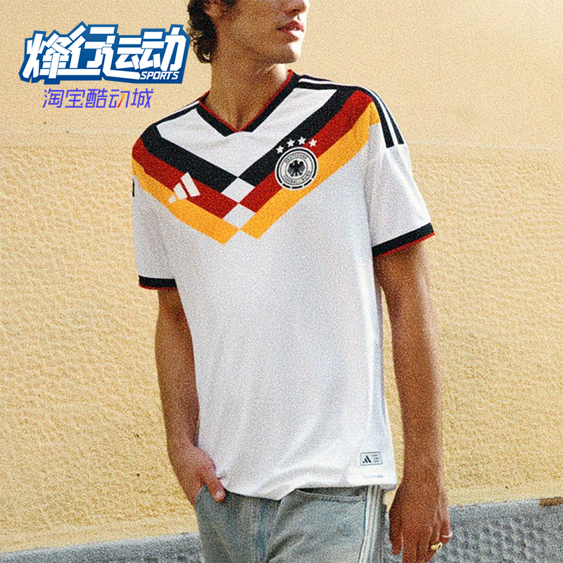 Adidas/阿迪达斯正品GERMANY 26男女运动足球修身训练短袖JN2066