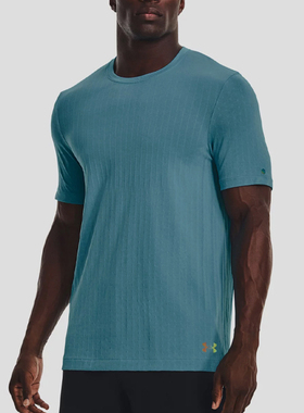 UA/安德玛正品Rush Seamless SS男士夏季时尚复古短袖1373724-433