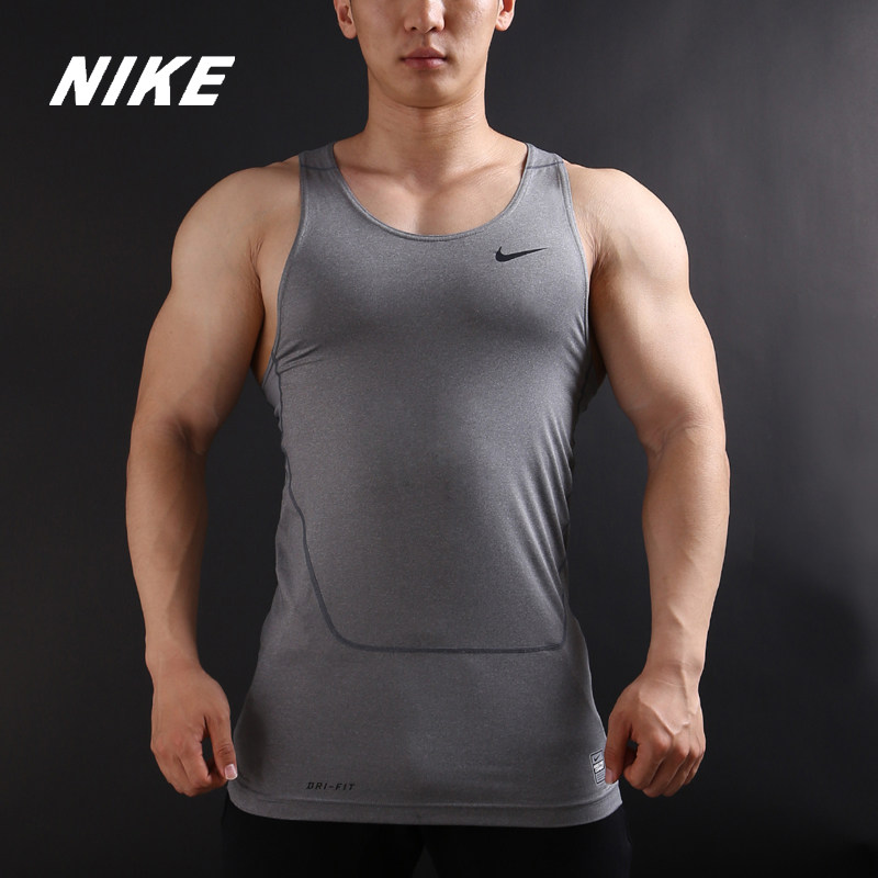 Nike/耐克正品男子新款无袖紧身篮球运动健身透气训练服T恤634872