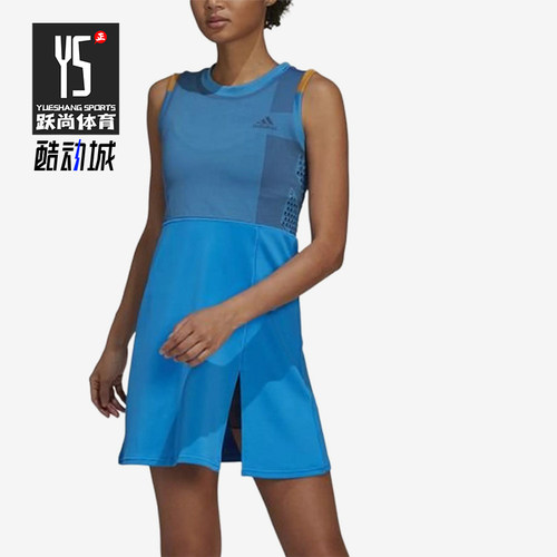 Adidas/阿迪达斯正品Primeknit拼接圆领袖女经典休闲连衣裙HA7623