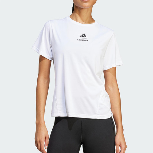 Adidas/阿迪达斯正品Les Mills女士短款针织经典透气短袖JJ1430