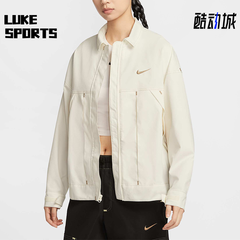 Nike/耐克正品新款女士时尚简约运动翻领夹克外套IB5588-133