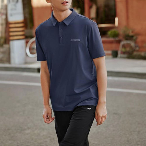 Skechers/斯凯奇正品夏季男士针织舒适短袖POLO衫P225M187-02MZ